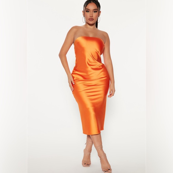Betty Satin Midi Dress - Picture 1 of 2
